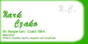 mark czako business card